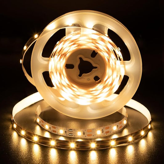 echosari Strip Lights USB 5V, 9.8Ft 180 LED Strip Lights Cuttable Each 2835 SMD, Super Bright with Self-Adhesive DIY for Photo Frames Desks Monitor Shelves Decor (Warm Whtie)