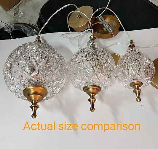 Antique Adjustable Pendant Light Fixtures Delicate Decorative Pattern Glass Ceiling Pendant Lighting for Kitchen Island Dining Room with Original Vintage Design