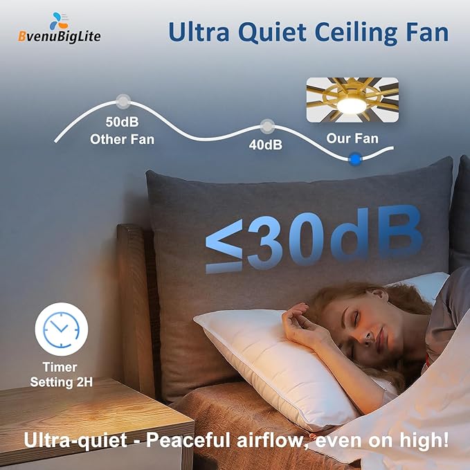 Large Ceiling Fans with Lights: Modern 66 Inch 8 Blade Outdoor Ceiling Fan with Remote APP Control - Dimmable Black Gold Big Fan light Indoor Reversible 6 Speed Quiet DC Motor