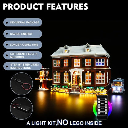 BrickBling LED Light Compatible with Lego Home Alone 21330 Building, Remote Control Lighting Kit Compatible with Lego 21330-No Model Included
