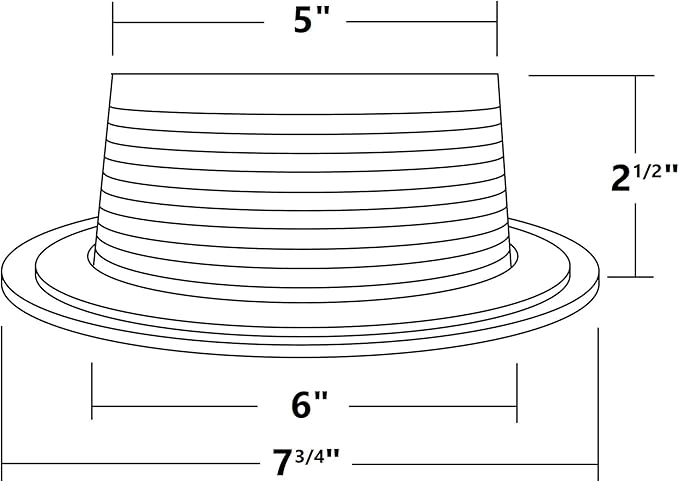 NICOR Lighting 6 inch Single Piece Baffle Trim, White (17503)