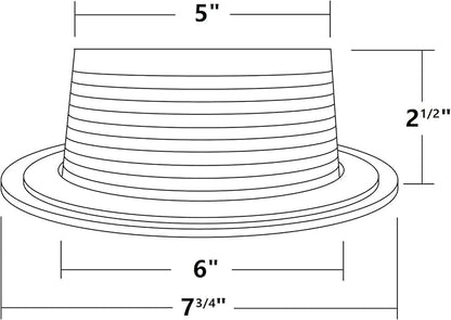NICOR Lighting 6 inch Single Piece Baffle Trim, White (17503)