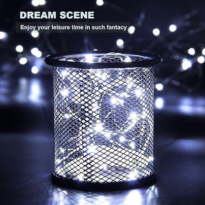 CYLAPEX 12 Pack Fairy Lights Battery Operated 7ft 20 LED Mini String Lights Silver Wire Firefly Starry Moon Lights for Wedding Mason Jars Party Christmas Centerpiece Table Decorations, Cool White