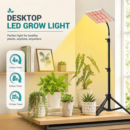 Upgrade LED Grow Lights with Stand, Full Spectrum Dimmable Grow Light with Remote Control for Greenhouse and Indoor Plant Veg and Flower Growing [Floor Stand]