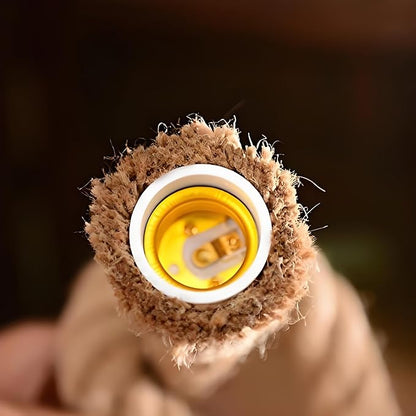 6 Head 2 Meters Vintage Hemp Rope Pendant Light Fixture E26/E27 Base, Ceiling Light Lamp,Retro Style for Dining Hall Restaurant Bar Lighting(Bulb not Included)