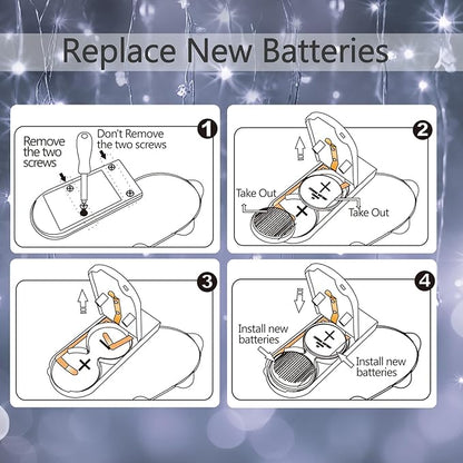 6 Pack Fairy Lights Battery Operated Mini String Lights with Timer 2PCS Remote 6.5ft 20LED Cool White Firefly Lights Waterproof Silver Wire Twinkle Lights DIY Mason Jar Wedding Party Christmas Decor