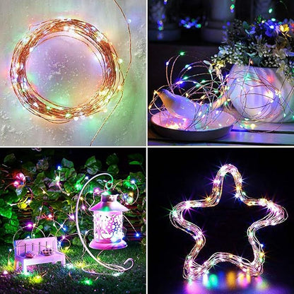 Lomotech Solar String Lights Outdoor - 2 Pack Total 66ft 200LED Solar Fairy Lights Waterproof 8 Modes Twinkle Lights for Outdoor, Patio, Garden, Yard, Party, Wedding, Tree Decoration (Multicolor)