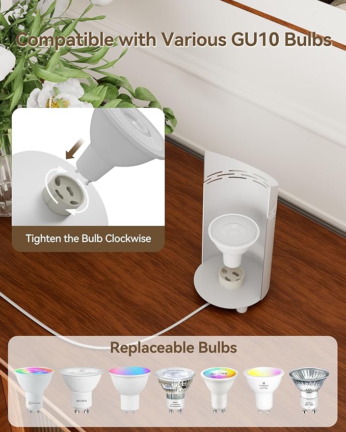 2 Pack Uplights Indoor Floor Can Lights, 3000K/4000K/6000K Spotlight Indoor with GU10 Bulbs, Uplighting Spotlights with Foot Switch for Living Room Corner Sofa House Plant Wall Artwork Decor