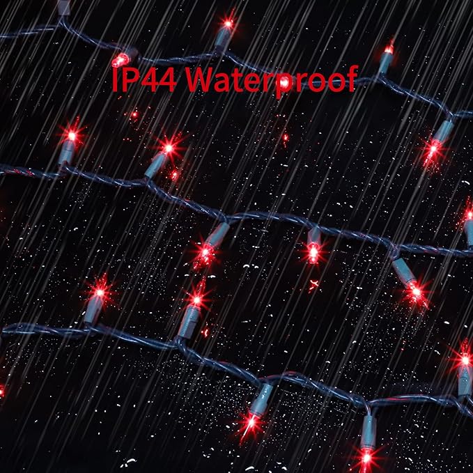 Green Wire,RED Incandescent Bulb 300 Mini String Lights for Indoor Christmas Tree Garland Birthday Wedding Party Festival Decoration