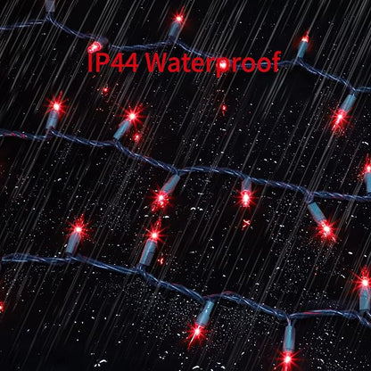Green Wire,RED Incandescent Bulb 300 Mini String Lights for Indoor Christmas Tree Garland Birthday Wedding Party Festival Decoration