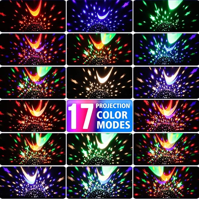 Kids Star Projector Night Light, Star Night Light Projector for Kids, Ceiling Stars Projection Lamp with Timer, 360° Rotating Night Light for Bedroom, Birthday Gift for 3 4 5 Year Old Girls Boys