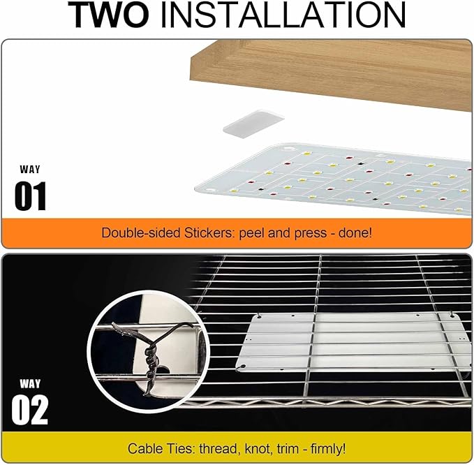 Panel Grow Light for Indoor Plants, 20W Ultra-Thin Full Spectrum LED Grow Light for Shelf & Cabinet, Dimmable with 6/12/16H Timer, Bluish White, 2-Pack