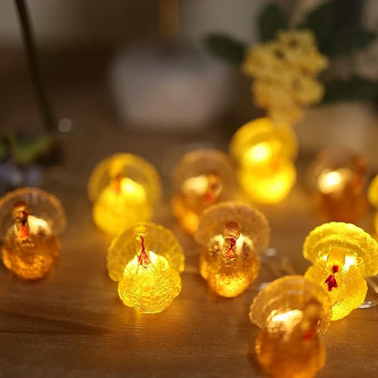 Decorative Fairy Mini Turkey String Lights Autumn Garland Cute Novelty Fall Lights 20 LEDs 8ft USB or Battery Operated for Thanksgiving Centerpiece Decoration Bedroom Wedding Birthday Harvest Decor
