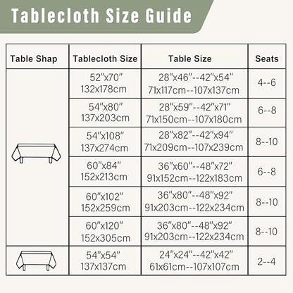 DWCN Rectangle Faux Linen Tablecloth - Waterproof Spill-Proof Wrinkle and Stain Resistant Table Cloth Washable Decorative Farmhouse Table Cover for Kitchen Dining Party, 60 x 84 Inch, Sage Green