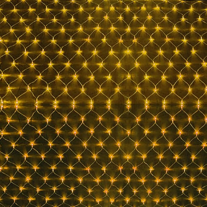 Warm White Net Lights, 360 LED Christmas Lights Outdoor, 21ft x 5ft Large Net Mesh String Lights, 8 Modes Twinkle Light Connectable Plug in for Bushes Christmas Hedge Yard Garden Party Decor