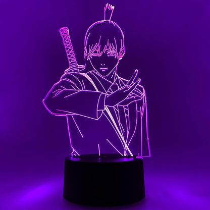 Otaku Lamps AKI Chainsaw Man – Anime Lamp Figure Night Light, 16 Color RGB LED – 3D Anime Room Décor Gift for Otaku
