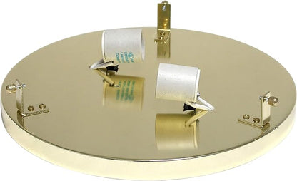 Elegant Designs FM1003-GLD Elipse Crystal 12 Inch Modern Metal 2 Light Round Ceiling Flush Mount Fixture, Gold