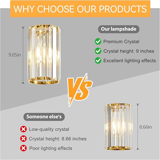 Gold Pendant Lighting Modern Pendant Light Mini Crystal Chandeliers Adjustable Pendant Light Fixture for Kitchen Island Dinning Room Corridor Bedroom(Gold 3-Pack)
