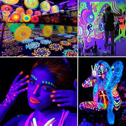 30W Black Light Bar, 30 LEDs, Blacklight Flood Light with Switch, Plug and 5ft Cable, Light Up 20x20ft, for Body Paint, Black Party, Halloween