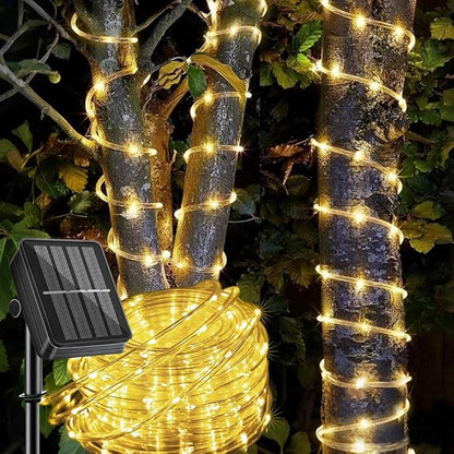 LairtPOW Solar Rope Light Waterproof IP65 39FT 100LEDs Outdoor LED ‎Solar Outdoor Lights for Party Garden Yard Home Wedding Christmas Halloween Holiday Tree Decoration Lighting