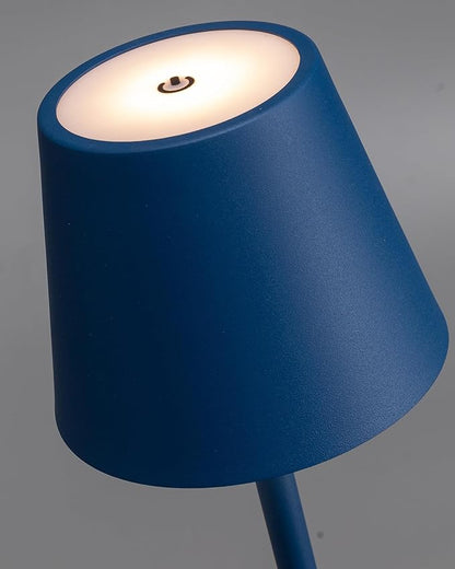 KDG 2 Pack Cordless Table Lamp,Portable LED Desk Lamp, 4000mAh Battery Operated, 3 Color Stepless Dimming Up, for Restaurant/Bedroom/Bars/Outdoor Party/Camping/Coffee Shop Night Light(Blue)