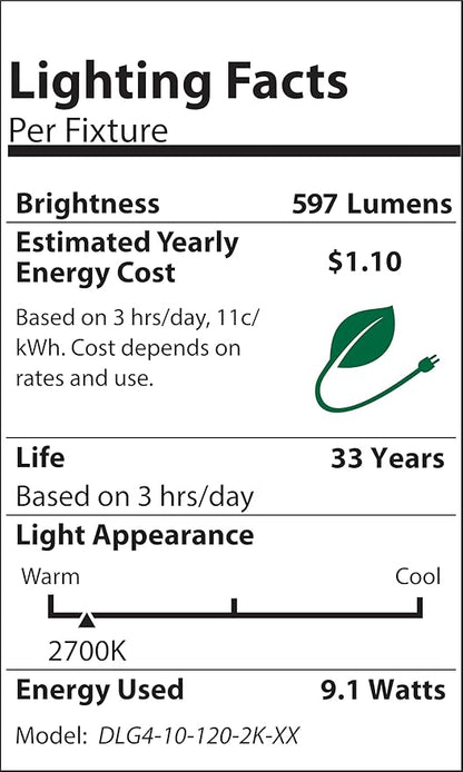 DLG4 Series 4 in. LED Gimbal Downlight Retrofit Kit in 2700K (DLG4-10-120-2K-WH