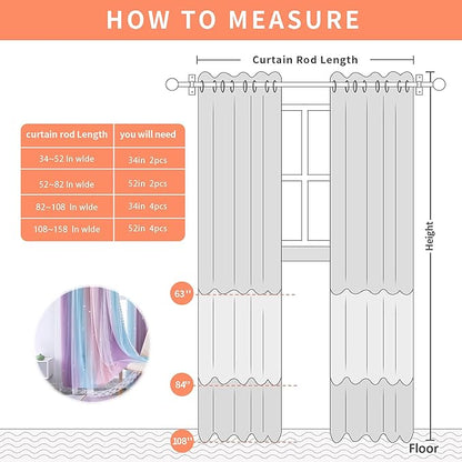 XiDi Kids Blackout Curtains for Bedroom 96 Inches Long 2 Panels Set Cute Pink Grommet Window Treatment Darpes Princess Nursery Unicorn Rainbow Curtains for Girl Room Deocr Pink Purple 42x96