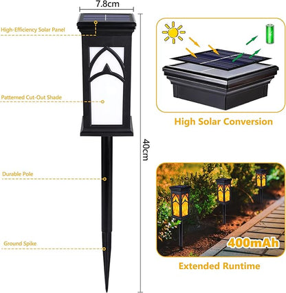 Solar Lights Outdoor, 10 Pack Solar Torch Light with Flickering Flame, Waterproof Garden Lights Outdoor Landscape Lighting, Flame Torches for Outside Patio Pathway Walkway Yard Lawn Decorations