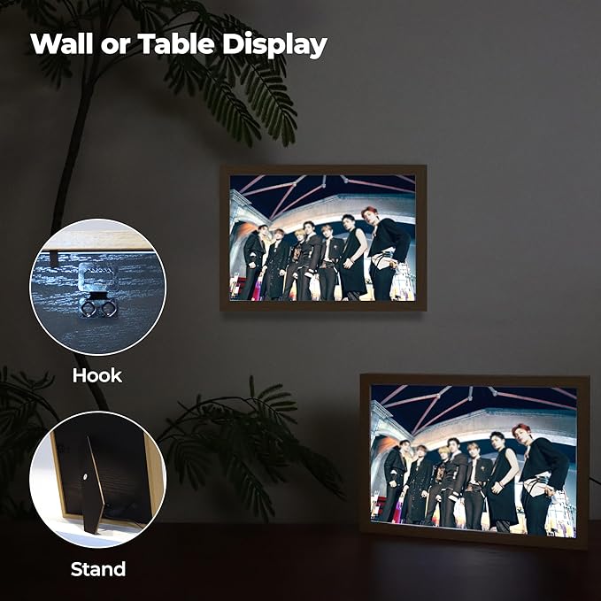MEMELIGHT Light-Up Wall Art – En.hypen Photo Art Night Light, Kpop Idol Merchandise, En.hypen Merch, A4 Size LED Table Light, 8.3 x 11.7 inch