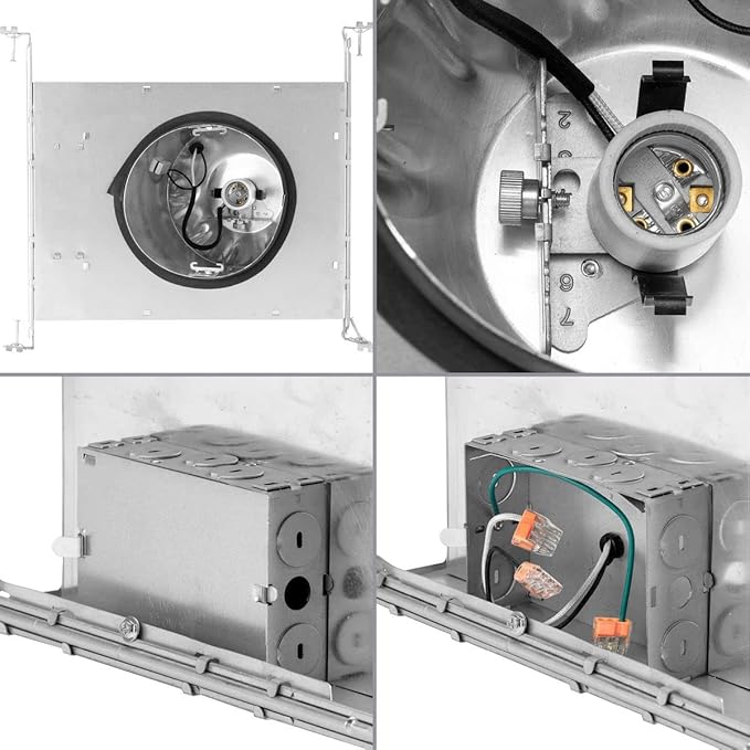 Progress Lighting P806A-N-MD-ICAT 6" Recessed Slope Ceiling New Construction IC Housing 6" Trim