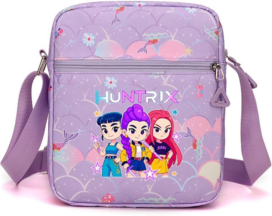 For K-Pop Mini Crossbody Bag - For Korean Idol Shoulder Bag - Cartoon Pattern Design For K-Pop Fans - Purple