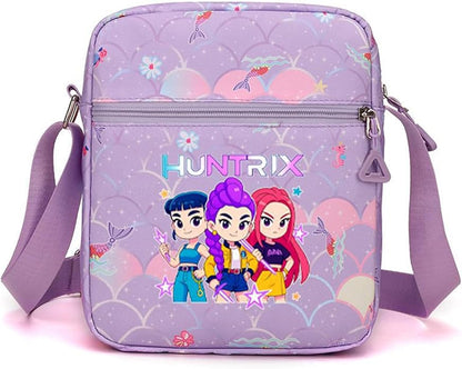 For K-Pop Mini Crossbody Bag - For Korean Idol Shoulder Bag - Cartoon Pattern Design For K-Pop Fans - Purple