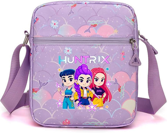 For K-Pop Mini Crossbody Bag - For Korean Idol Shoulder Bag - Cartoon Pattern Design For K-Pop Fans - Purple