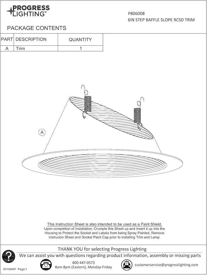 Progress Lighting P806008-020 6" Recessed Sloped Ceiling Step Baffle Trim Antique Bronze 6" Housing (P605A Series)