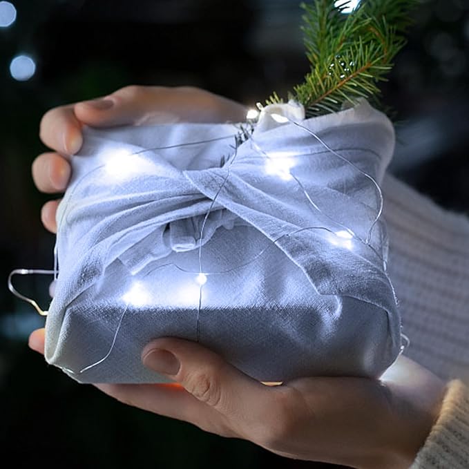 Aogist LED Fairy Lights, 16 ft 50 LEDs Firefly Lights Battery Operated String Lights for Bedroom DIY Mason Jar Wedding Party Halloween Christmas Festival Decoration (1, White)