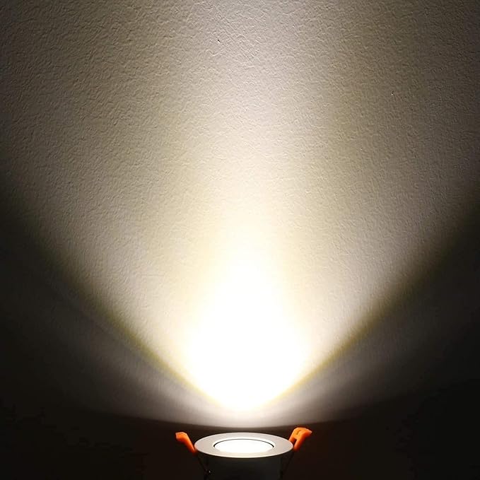 inShareplus 2 Inch LED Downlight, 3W COB Dimmable Recessed Lighting, 4000K Natural White, CRI 80, LED Ceiling Lights with Driver, 12 Pack