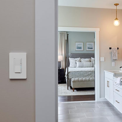 Lutron Diva Smart Dimmer Switch with Wallplate and Pico Smart Remote for Caseta Smart Lighting, Works w/ Alexa, Apple Homekit, Google Home (Hub Required), No Neutral Required, White