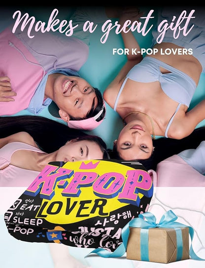 Huglanket Kpop Gifts for Teen Girl K Pop Lovers, Kpop Merch Stuff Blanket for Women for Birthday, Christmas, Violet, 60"x 80"