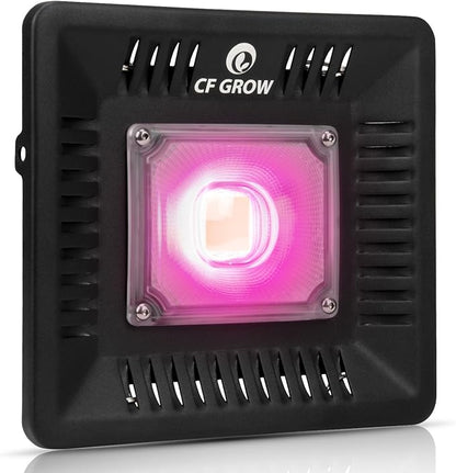 Waterproof 100W LED Grow Light Full Spectrum, New Technology COB LED Grow Light, Natural Heat Dissipation Without Noise, Suitable for Plants All Growing Stage Indoor or Outdoor.