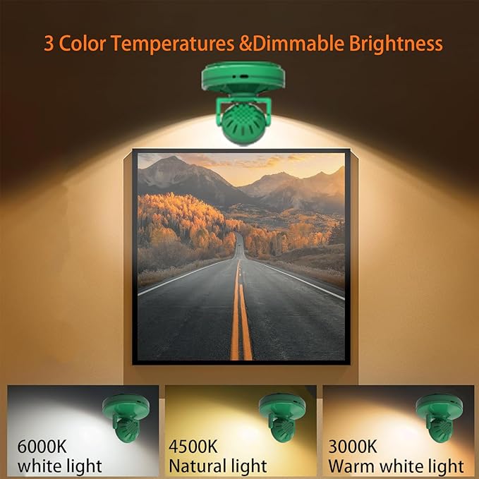 2Pack Rechargeable Wireless Spotlights, Rechargeable Uplighting Indoor with Remote Dimmable, Tree Spotlight Indoor Battery Powered Ceiling Spotlight for Artwork Picture Painting Plant