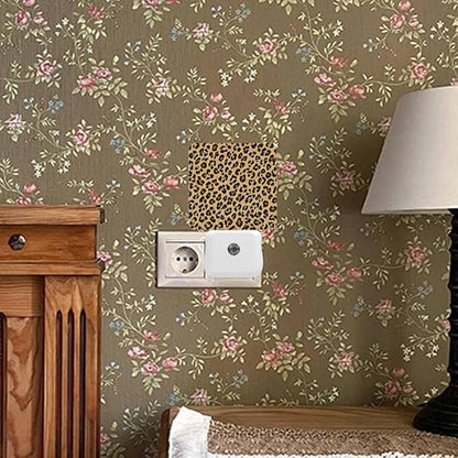 Leopard Print Night Light Animal Print LED Night Lights Plug into Wall for Stairway Hallway Bedroom 0.5W Nightlight