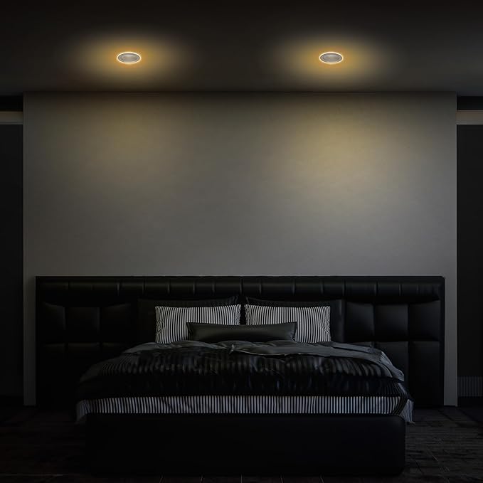 Feit Electric 4" LED Canless Recessed Downlight with Night Light Mode and Integrated J-Box, 75W EQ, Dimmable, 5CCT Selectable White, 90 CRI, 850 Lumens, 45-Year Lifetime, LEDR4XT/HO/NL5CCTCA4, 4 Pack