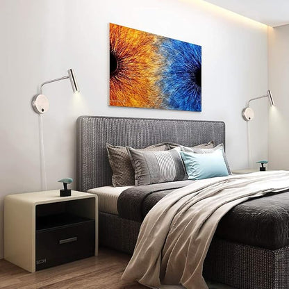 Joossnwell Wall Mounted Lamp, Sconce Light with Plug in Cords Wall Reading Light with Switch for Living Room Bedroom Warm White 3000K