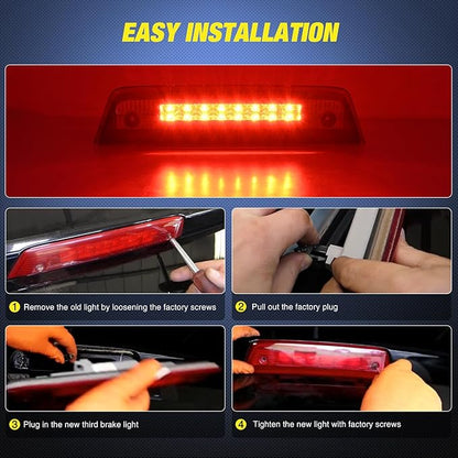 Nilight Third Brake Light Tail High Mount 3rd Stop Lights Smoked Lens Compatible with Dodge Journey 2010 2011 2012 2013 2014 2015 2016 Van SUV Rear Center Cab Lamp