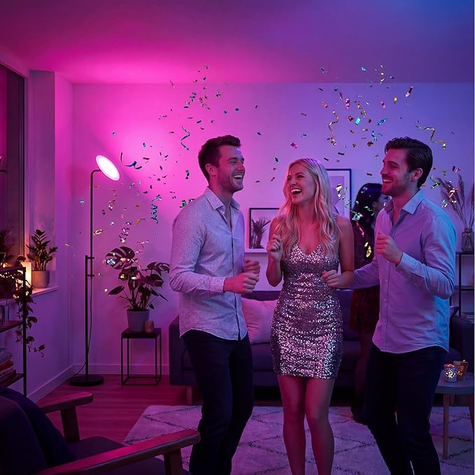 SUNMORY RGB Floor Lamps for Living Room, 32W/3000LM Bright LED Standing Lamp with Remote Control, Adjustable Tall Lamp with Stepless Dimmable, Modern Torchiere Corner Lamp for Gaming Room, Bedroom
