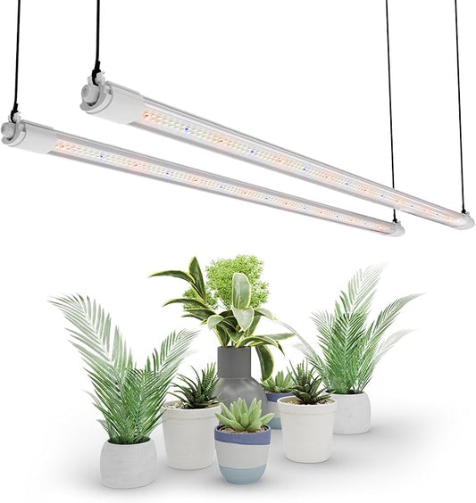 MARS HYDRO VG80 Plant Grow Light,4ft 5000K Full Spectrum LED Grow Lights for Indoor Plants, 2x4 Coverage, IP65 Waterproof Linkable Under Canopy Plant Light Strip for Seedling Veg Flower,2-Pack(2x40W)