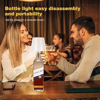 2026 New Wireless Bottle Lamp,LED Bottle Lights for Liquor & Wine Bottles,Bottle Light with Dimmable(White,2pcs)