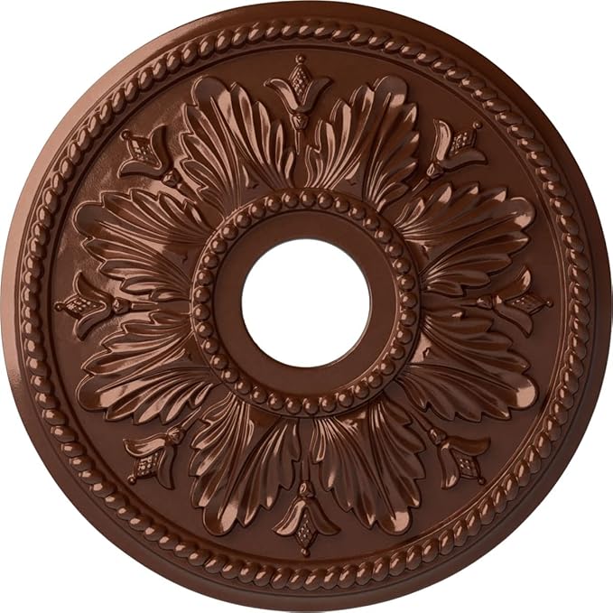 Ekena Millwork CM18ED1CPS Edinburgh Ceiling Medallion, Copper Penny