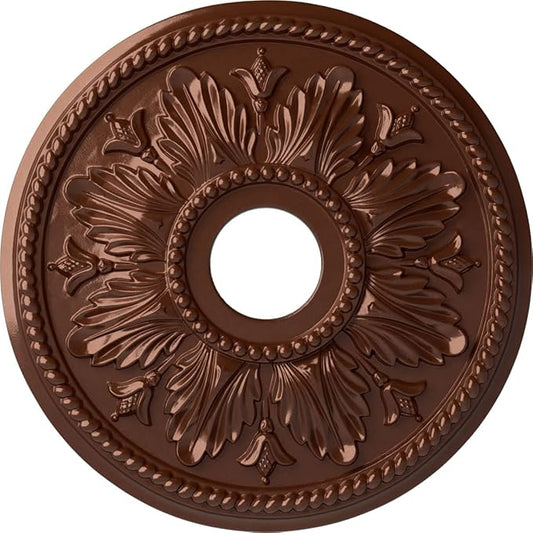 Ekena Millwork CM18ED1CPS Edinburgh Ceiling Medallion, Copper Penny