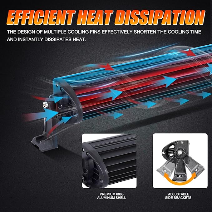 Auxbeam 52 Inch 300W LED Light Bar - Off-Road Driving Lights Spot Flood Combo Led Work Light 5D Lens with Wiring Harness for Car Jeep Truck Pickup SUV UTV - Perfect for Extreme Outdoor Enthusiasts!